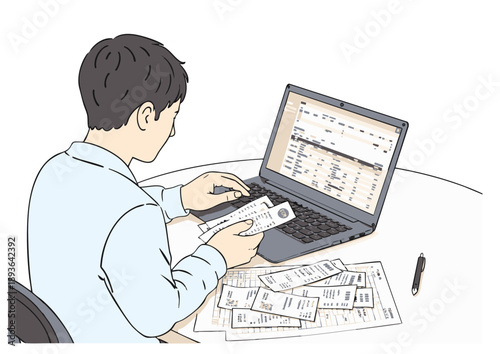 確定申告準備のためのレシート領収書の整理