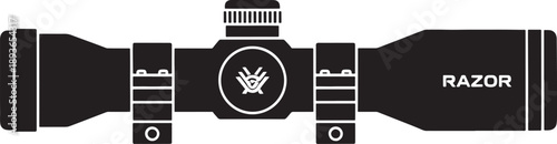 Black and White Sketched Razor Whisk Trimmer with Brand Name