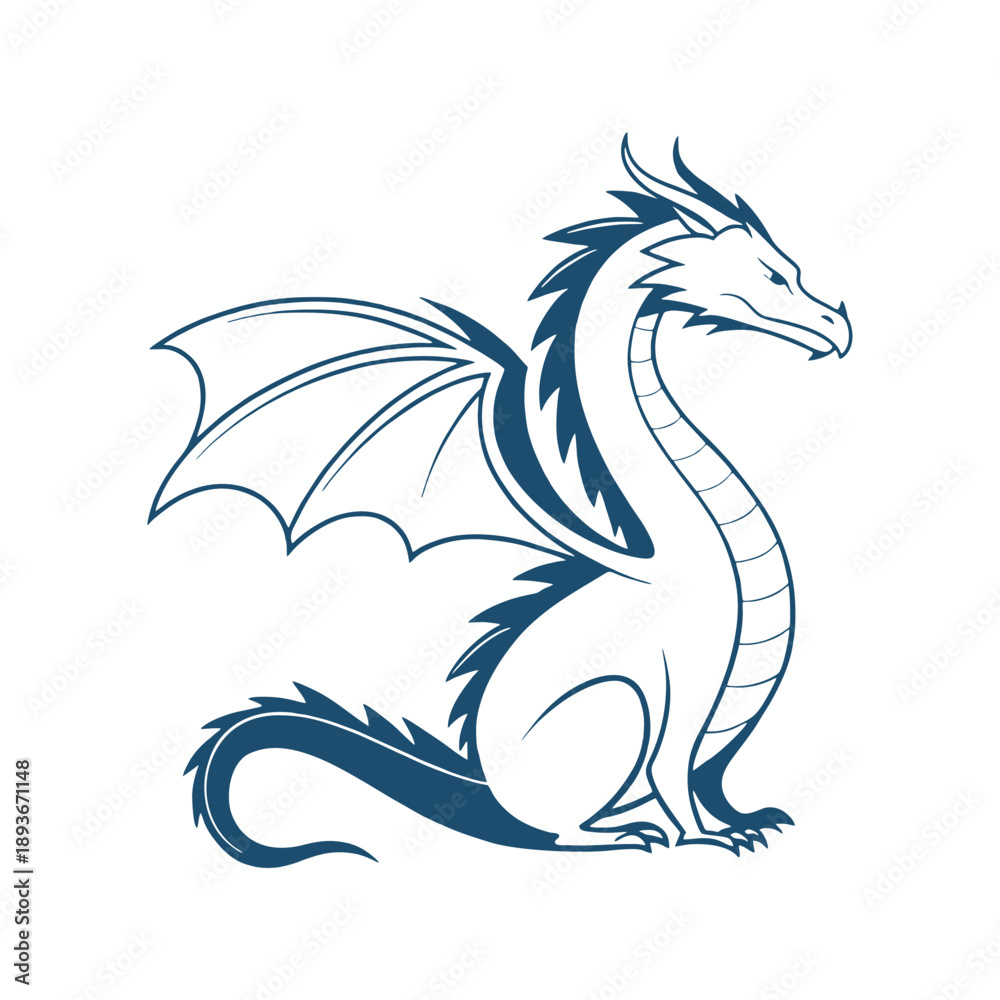 Obraz premium black dragon tattoo