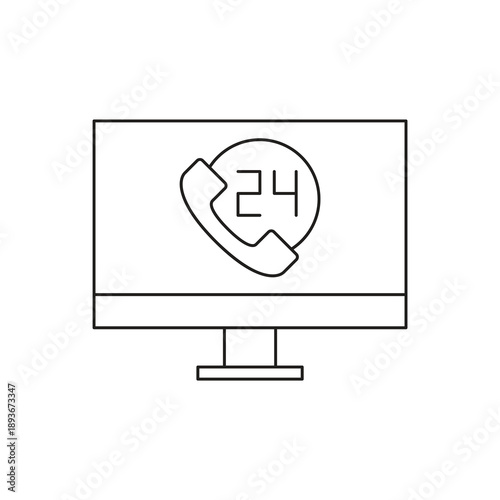 Computer monitor with 24 hours support