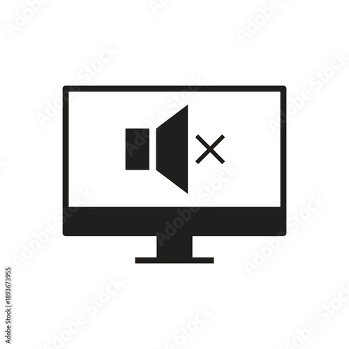 Computer monitor with solid sound off