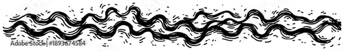 Stylized horizontal flowing water waves or abstract wind currents pattern