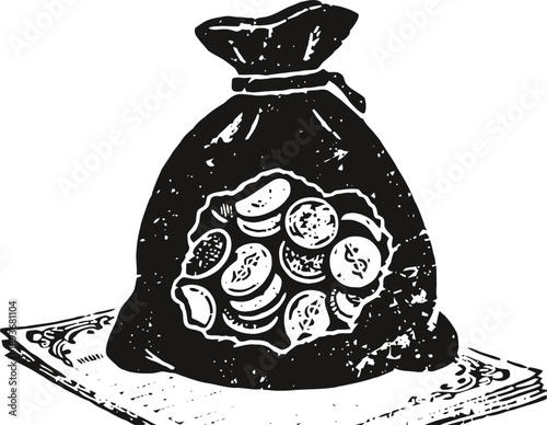 Bag of coins money savings wealth treasure finance currency valuable