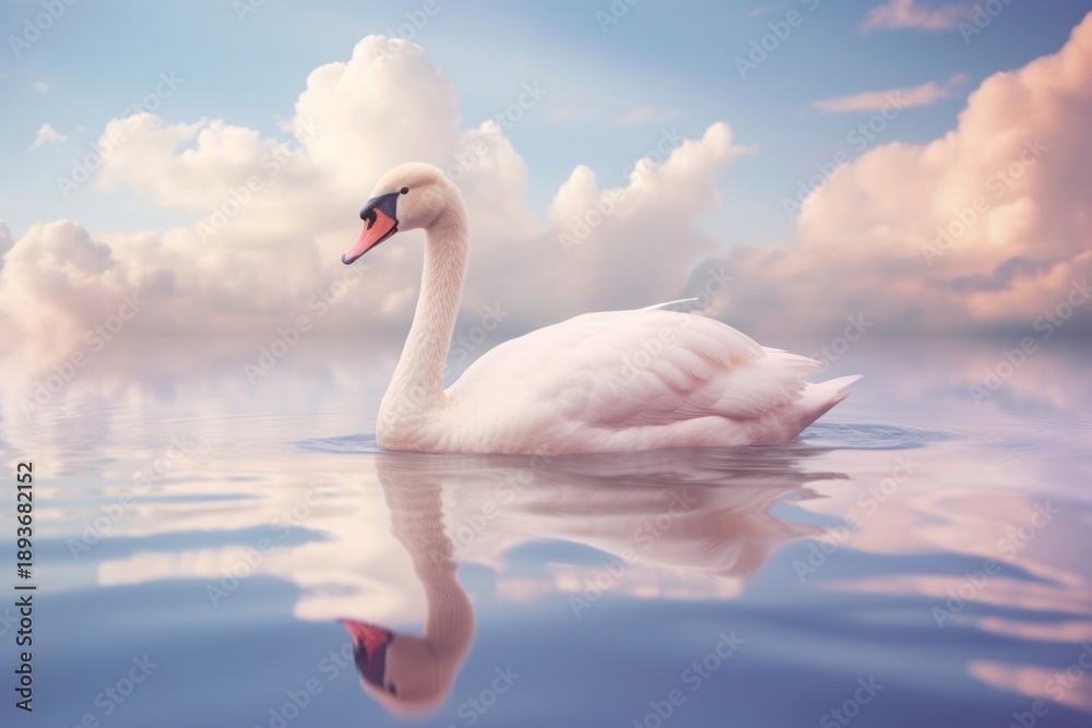 Obraz premium Animal cloud bird swan.