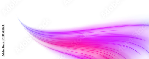 Futuristic light streams flow across a dark scene in glowing arcs. Subtle blur conveys rapid movement. Abstract digital background for high-tech visual content. PNG.