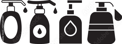 Liquid Soap Dispenser Collection: A minimalist collection of liquid soap dispensers, each sleek silhouette hinting at a world of cleanliness and freshness within. The dispensers offer a simple.