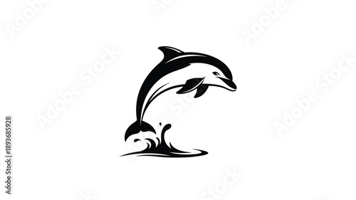 A leaping dolphin gracefully arcs from the water a striking silhouette