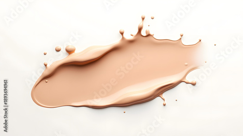 Wallpaper Mural A smooth splash of light brown liquid against a clean white background. Torontodigital.ca