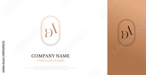 Initial DA Logo Design Elegant