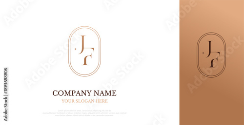 Initial JF Logo Design Elegant