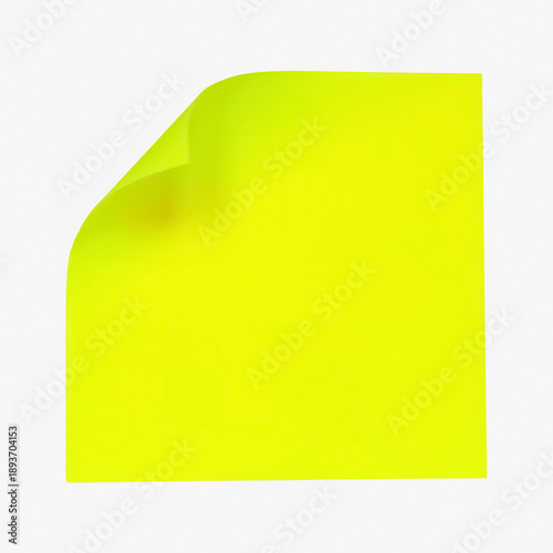 Fotografía Yellow sticker with folded corner, sticky note