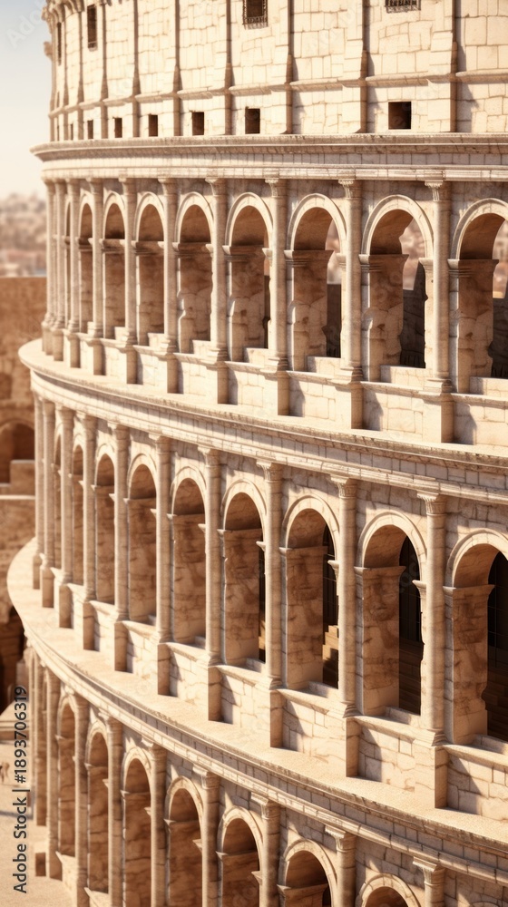 Naklejka premium Colosseum architecture building landmark.