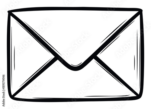 Graphic illustration of a classic letter envelope for conveying messages, ideal for notification alerts, contact forms, or email icons