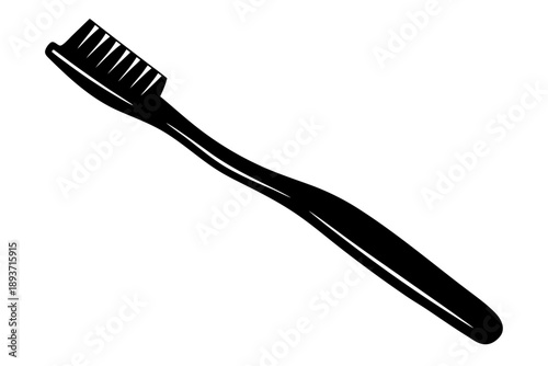 Toothbrush icon vector, Toothbrush black symbol
