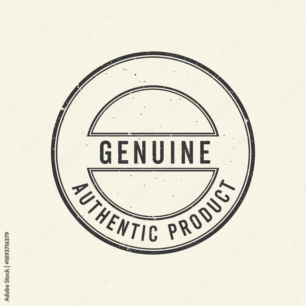 Obraz premium Genuine Authentic Product Stamp Logo Design.