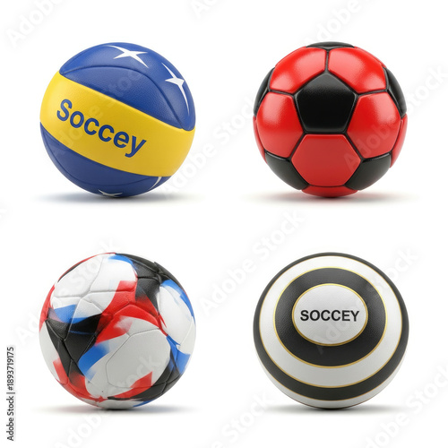 Soccer Balls in Assorted Colors.