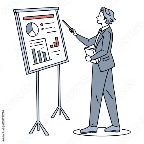 Businessperson presenting data