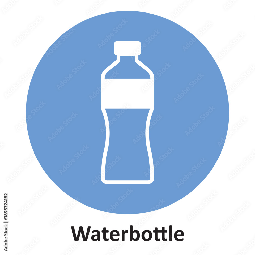 Fototapeta premium WaterBottle Vector icon which can easily modify or edit