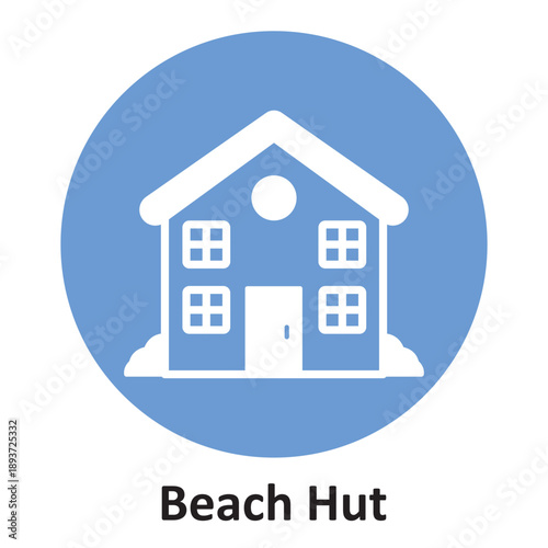Beach Hut Vector icon which can easily modify or edit