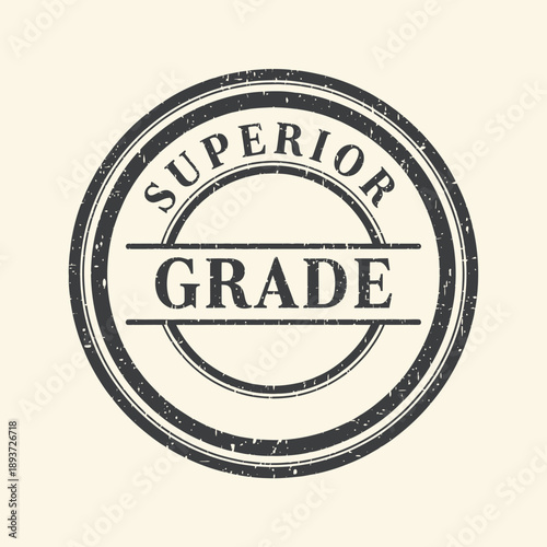 Superior Grade Black Rubber Stamp Icon.