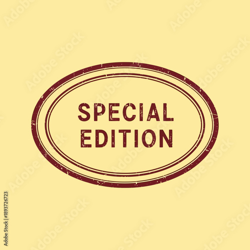 Special Edition Oval Red Stamp Label.