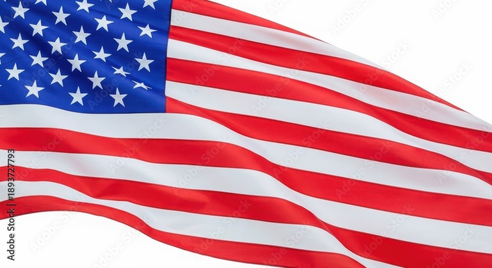 Obraz premium Waving american flag displaying stars and stripes