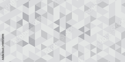 Abstract white background with silver effect. Light gray colour texture. Grey blue modern pattern. Gradient textur. Triangle patern. Triangular backdrop. Design bg business print
