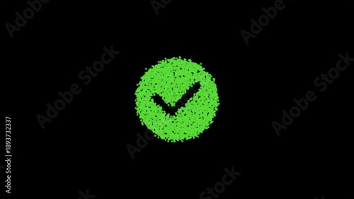 Tick Mark Animation With Glowing Light Effect
