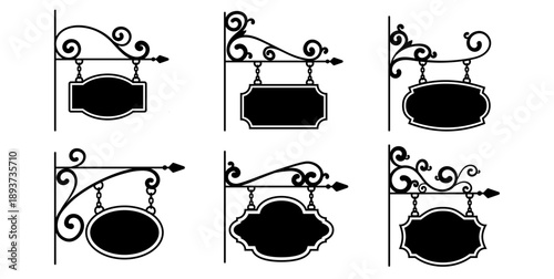 ornamental name plate shopt store name sign ornamental old vintage rustic 