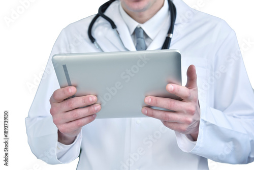 Doctor holding digital tablet