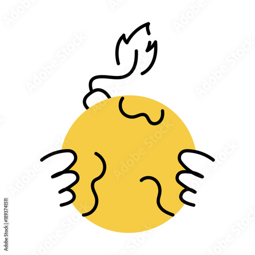 A hand drawn style illustration showing a clock
