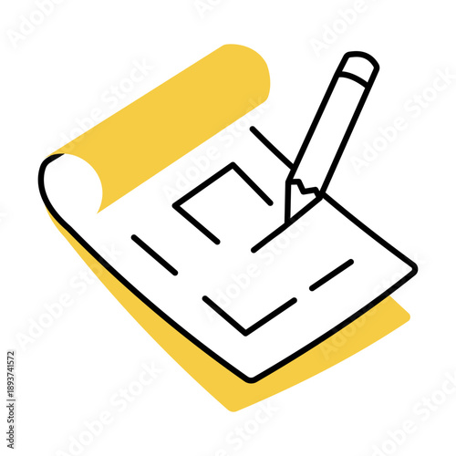 A hand drawn style illustration showing a clock
