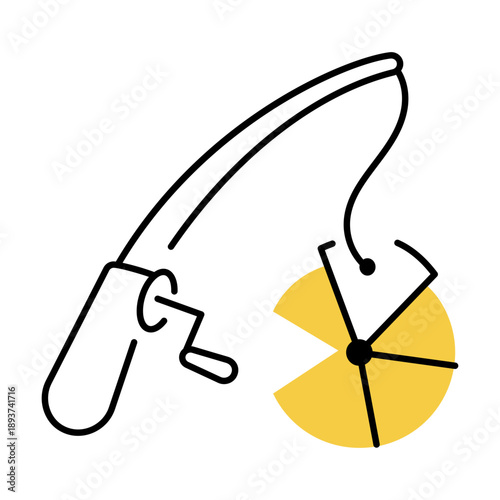 A hand drawn style illustration showing a clock
