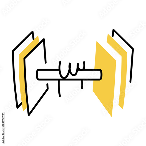 A hand drawn style illustration showing a clock
