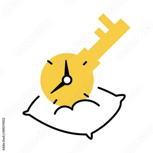 A hand drawn style illustration showing a clock
