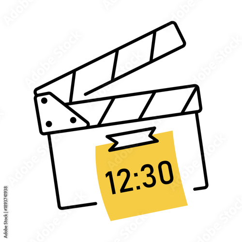 A hand drawn style illustration showing a clock
