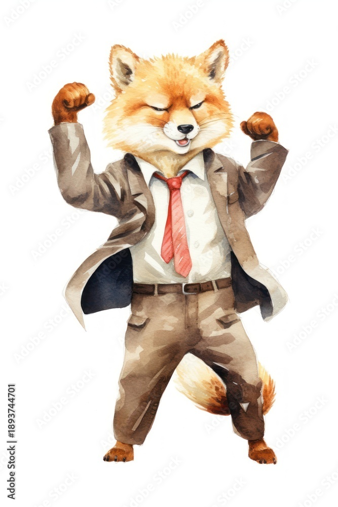 Fototapeta premium Business suit standing mammal animal.