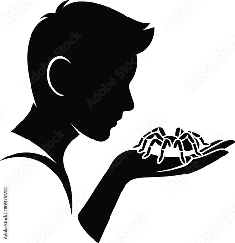 Spider Fear Insect Hand Bravery Curiosity Phobia Wildlife Danger Silhouette