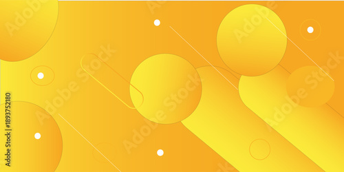 Liquid color background design. Yellow elements with fluid gradient. Dynamic shapes composition. Vector illustration