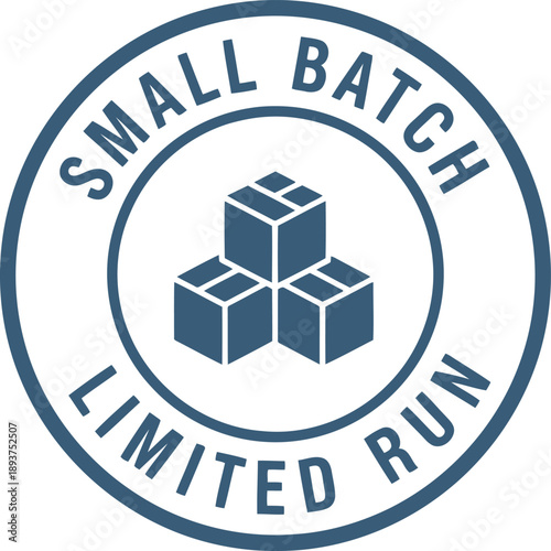 Small Batch Limited Run Badge Icon – Exclusive Product Label, Limited Edition Branding Design