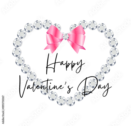 Illustration with Valentine's Day on a white background.