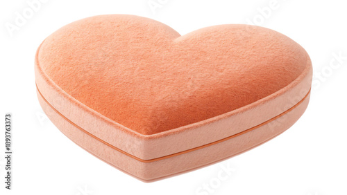 Soft peach heart shaped jewelry box