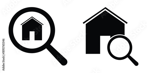 Find your dream home with ease, property search, real estate, housing, magnifying glass, search icon, house icon, residential, investment, location, buy, sell, rent, explore.