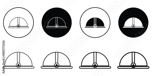 Helmet icons set. Helmet sign and symbol. Construction helmet icon. Safety helmet eps 10
