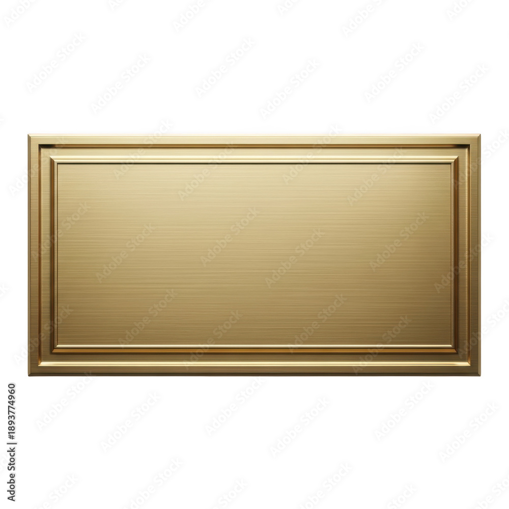 Fototapeta premium Elegant gold plaque isolated on transparent background