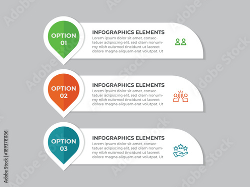 vector illustration infographic design template with 3 steps. Template for process, presentations, layout, banner, brochure.