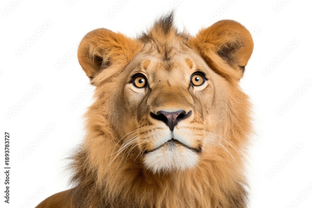 Obraz premium Lion looking confused wildlife mammal animal.