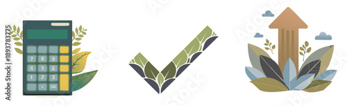 Financial Icon Set: An elegant collection of financial and business icons, meticulously crafted with an emphasis on minimalist design, ideal for financial or business-related themes.