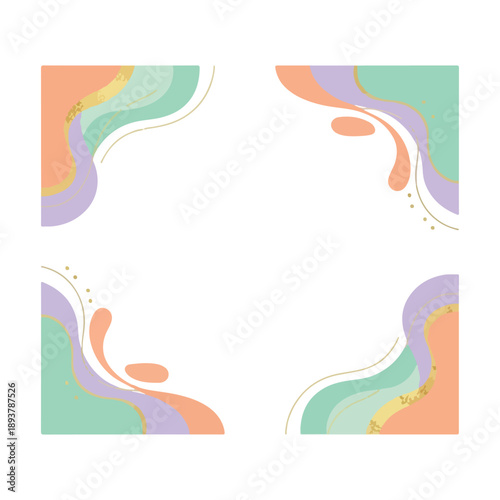 Abstract Colorful Shapes and Designs Elements.