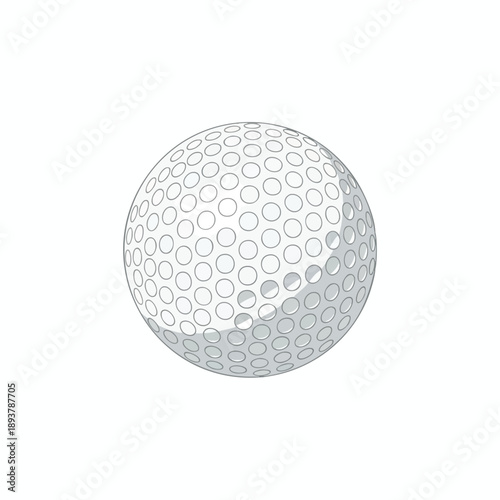 Isolated Golf Ball Vector Illustration